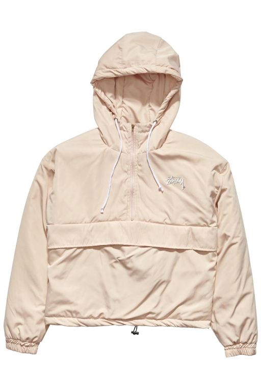 Stussy Womens Kelly Windbreaker Puffa Jackets White - UHIKQ6548